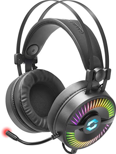 Speedlink Quyre RGB 7.1 Gaming Headset - Gaming Headset mit 7.1 Surround-Sound (individualisierbarer Sound - RGB-Beleuchtung mit 16.7 Millionen Farben - 20Hz-100kHz) für PC/Notebook/Laptop, schwarz