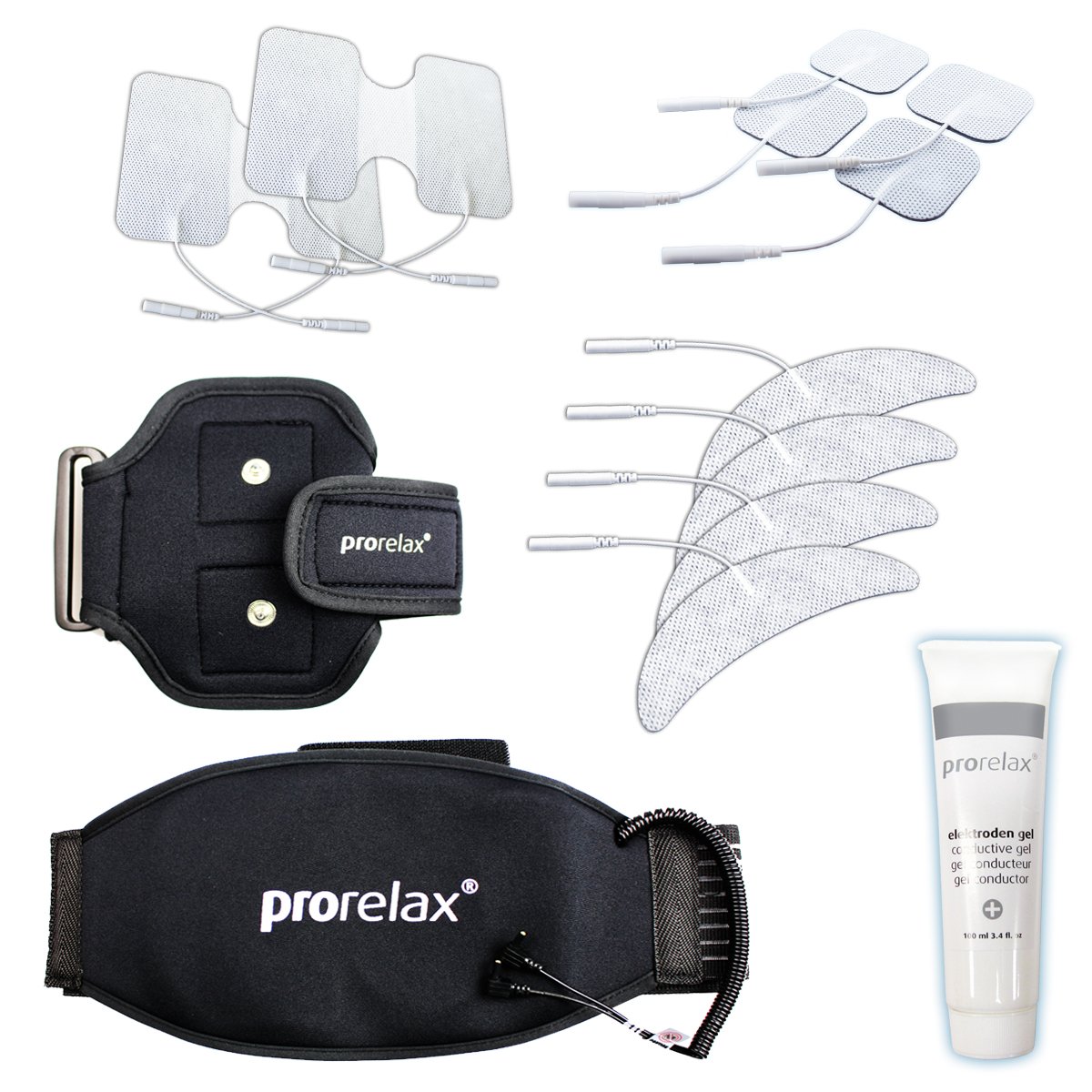 prorelax - Umfangreiches Zubehör-Set für TENS und EMS-Geräte