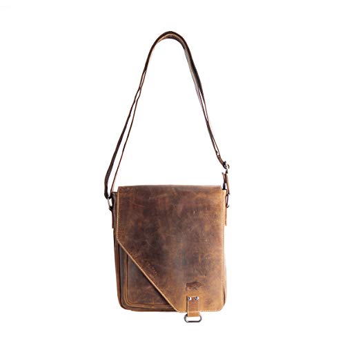 Arrigo Unisex-Erwachsene Schoulder Bag Schultertasche, Braun (Cognac), 31x34x10 cm