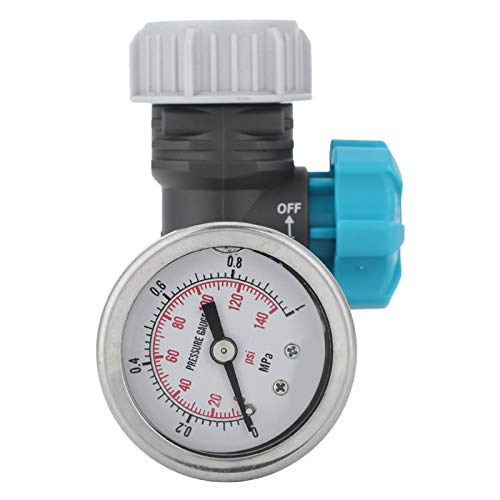 BWLZSP G3/4in Einstellbares Wasserdruckregelventil mit Manometer Gewächshausgartenbewässerungsregler, Wasserdruckregler Druckminderer Druckminderventil
