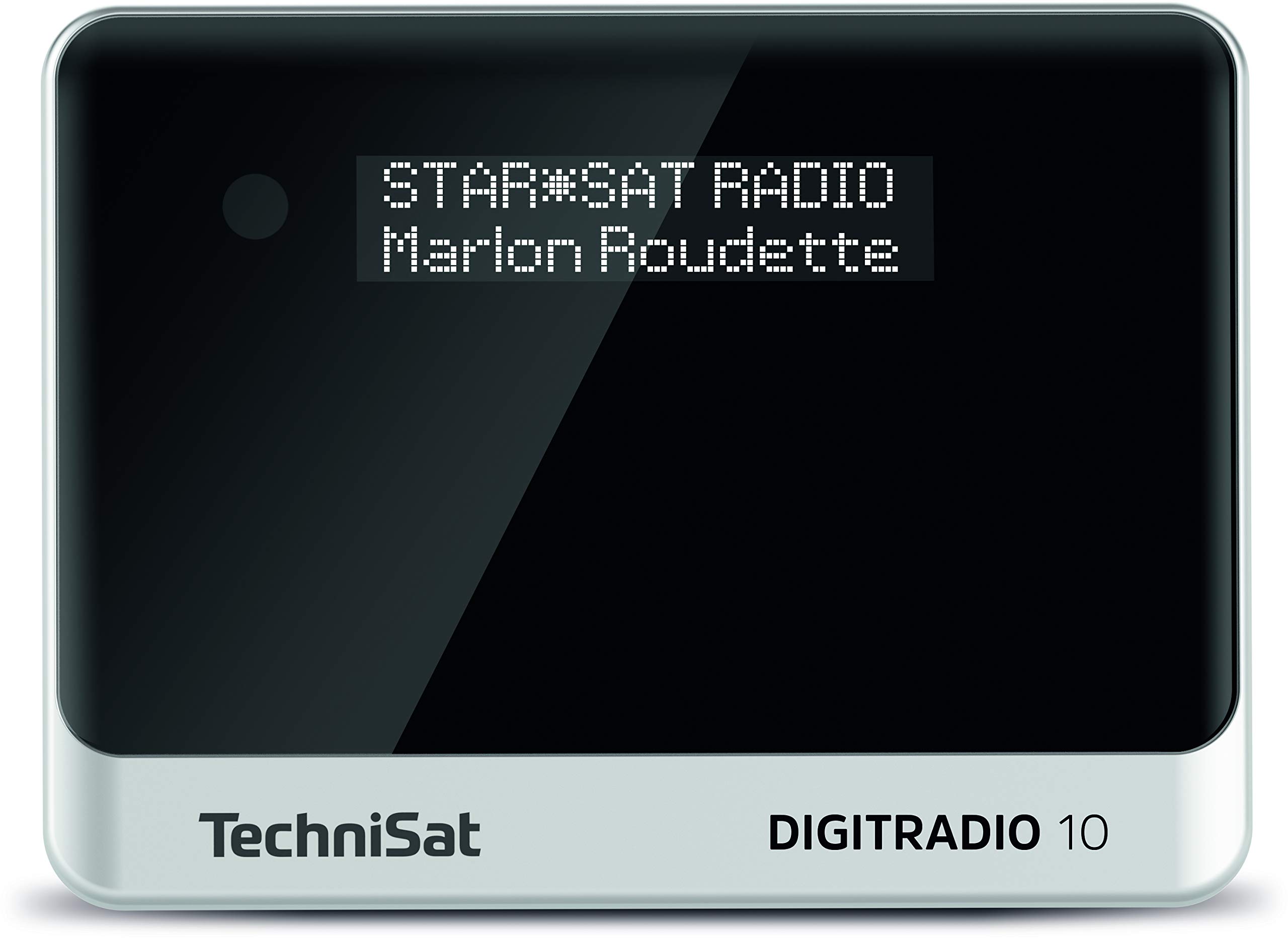 TechniSat DIGITRADIO 10 - DAB+ Digitalradio Adapter (OLED-Display, Bluetooth, Fernbedienung, Wecker, optimal zur Aufrüstung bestehender HiFi-Anlagen) schwarz/silber