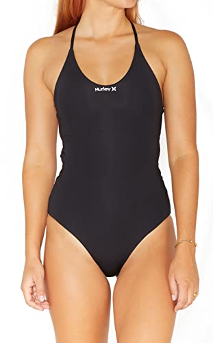Hurley Womens W One & Only One Piece Swimsuit, Newprint Or Black/Wht, M
