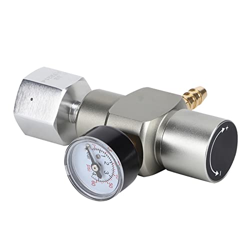 Juli-Geschenk Regler CO2, 2 in 1 Mini CO2 Gasregler Soda Manometer mit Adapter 3/8 Zoll auf TR21.4 für Soda-Stream