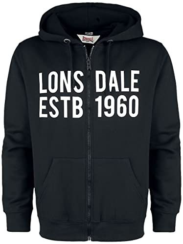 Lonsdale Mens Sleeve Hooded Sweatshirt, Oxblood, Extra Large