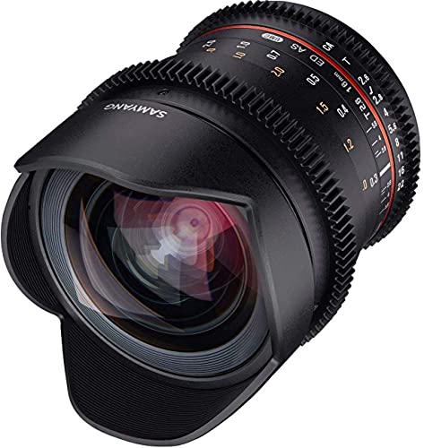 Samyang MF 16mm T2.6 Video DSLR Canon M - manuelles Video Objektiv mit 16mm Festbrennweite für APS-C Kameras mit Canon M-Mount, ideal für Architektur und Landschaften
