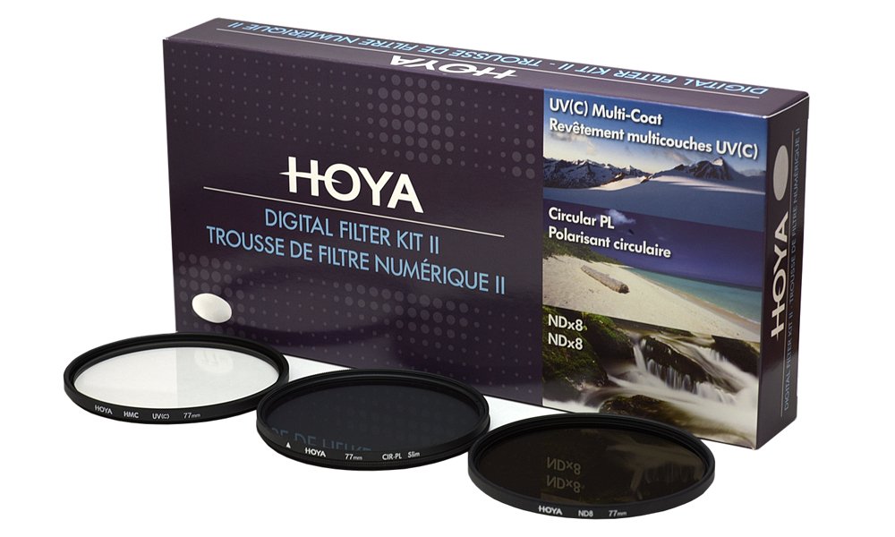 Hoya Digital Filter Kit (37mm) inklusiv Cirkular Polfilter/ND-Filter (NDx8)/HMC-C, UV-Filter YKITDG037 Schwarz