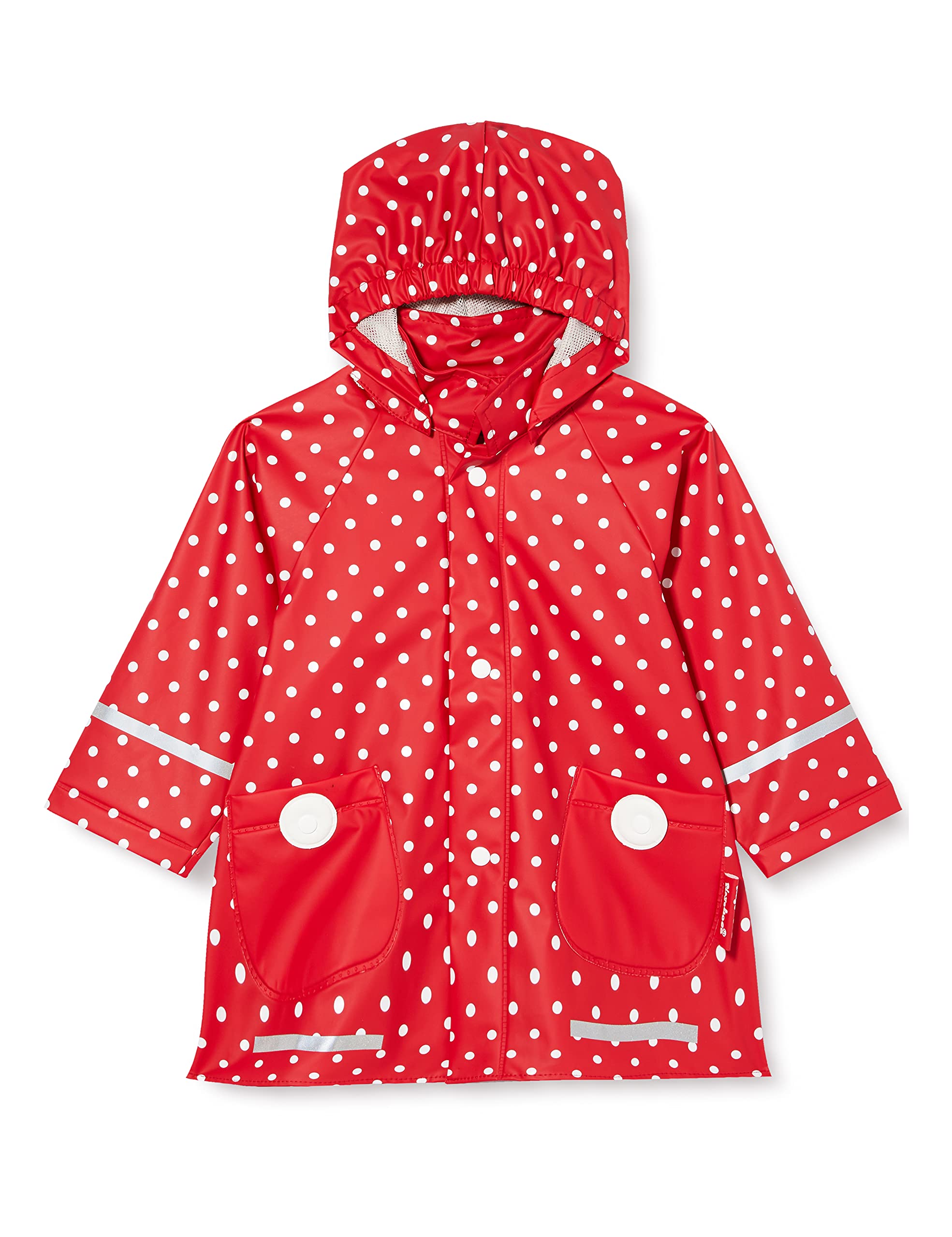 Playshoes Wind- und wasserdicht Regenmantel Regenbekleidung Unisex Kinder,rot Punkte,140