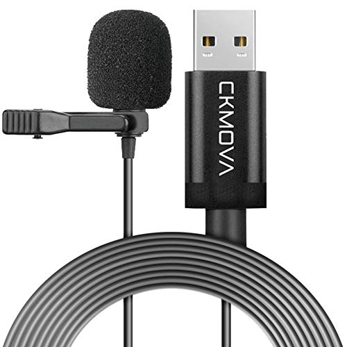 Indovis LUM4 USB-Lavaliermikrofon für Windows- und Mac-Computer | Omnidirektional | Für Streaming und Podcasting | Rauschfreier Klang | Inklusive Kragenklammer und Windschutz