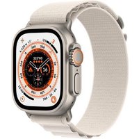 Apple Watch Ultra - 49 mm - Titan - intelligente Uhr mit Alpine Loop - Stoff - Starlight - Bandgröße: S - 32 GB - Wi-Fi, LTE, UWB, Bluetooth - 4G - 61.3 g