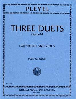 Ignace Pleyel-3 Duetti Op. 44 (Gingold)-BOOK