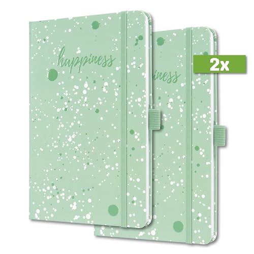 SIGEL J4303 Jolie Agenda semainier 2024, Green Happiness, 13,5 x 20,3 cm, Couverture starr, 174 Seiten, vert, 2 pièces