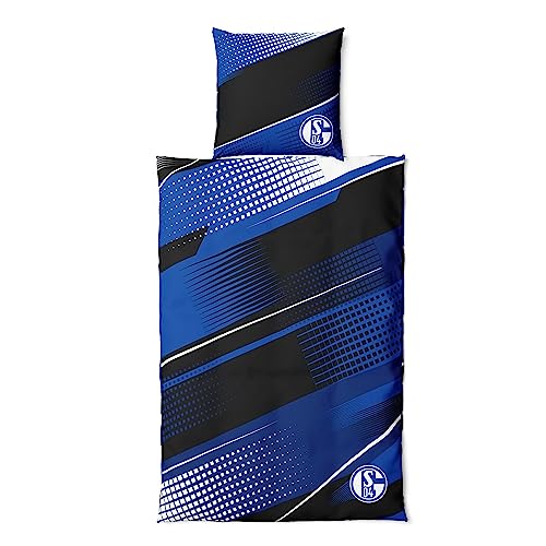 FC Schalke 04 Bettwäsche schwarz blau 135x200cm+80x80