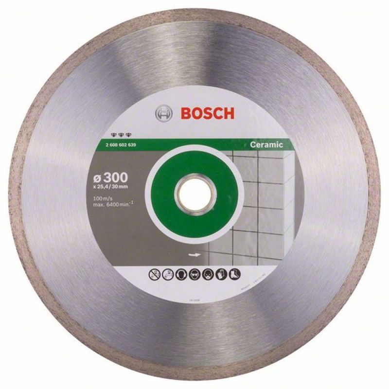 Bosch Diamanttrennscheibe Best for Ceramic, 300 x 30/25,40 x 2,8 x 10 mm 2608602639