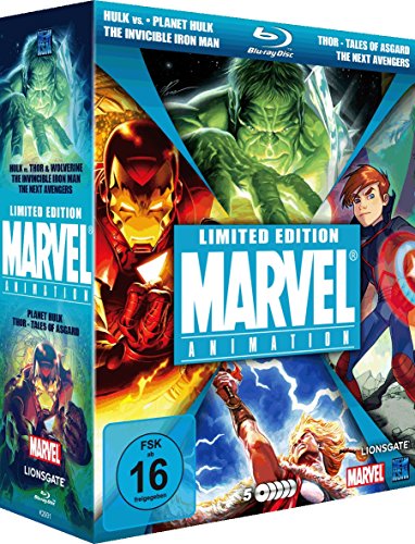 Marvel Limited Blu-ray Edition (Hulk vs.Thor & Wolverine, The Invincible Iron Man, The Next Avengers, Planet Hulk & Thor - Tales of Asgard) (5 Disc Set) [Limited Collector's Edition]