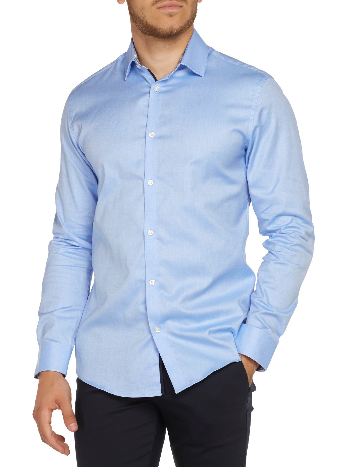 SELECTED HOMME Herren Shdonenew-mark skjorte Ls Noos Businesshemd, Light Blue, XXL EU