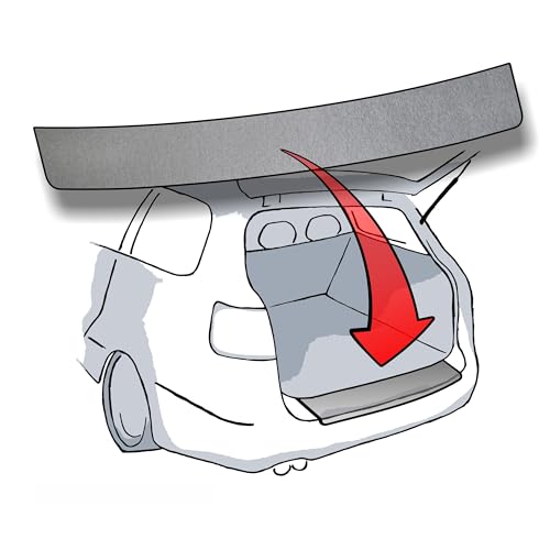 Ladekantenschutz passend für Opel Zafira C Tourer (ab BJ 2011, auch Facelift ab 2015) - Aluminium gebürstet Silber