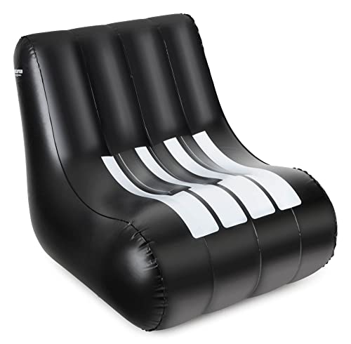 Stagecaptain IF-7488 Aufblasbarer Sessel Piano-Design - aus PVC - Für 1 Person - Ideal für Festivals, Camping, Garten, Proberaum oder Wohnzimmer - Abmessungen: ca. 75 x 75