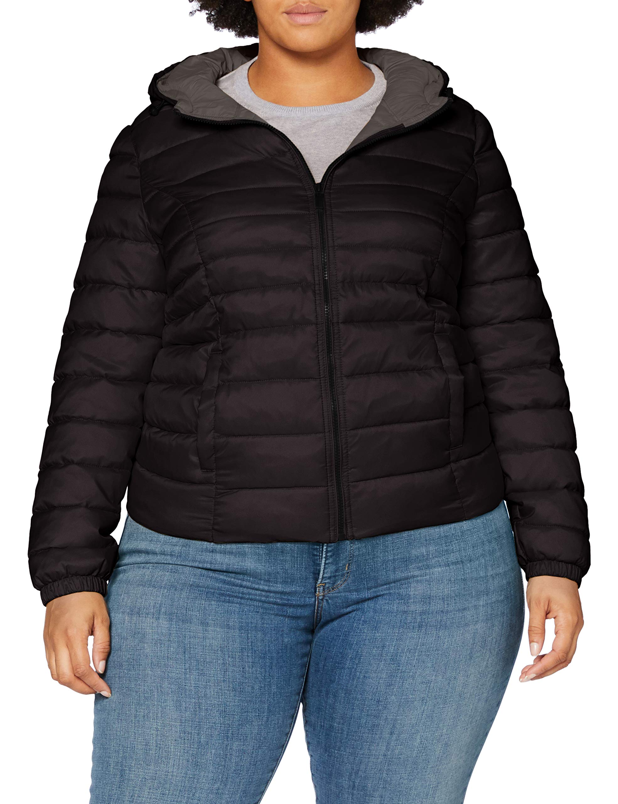 ONLY CARMAKOMA Damen Cartahoe Quilted Hood Jacket Otw Steppjacke, Schwarz, 50 Große Größen EU
