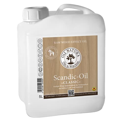 OLI-NATURA Scandic-Oil für Parkett - 5L Farblos - Lösungsmittelfrei, invisible Parkettöl für Innenbreich