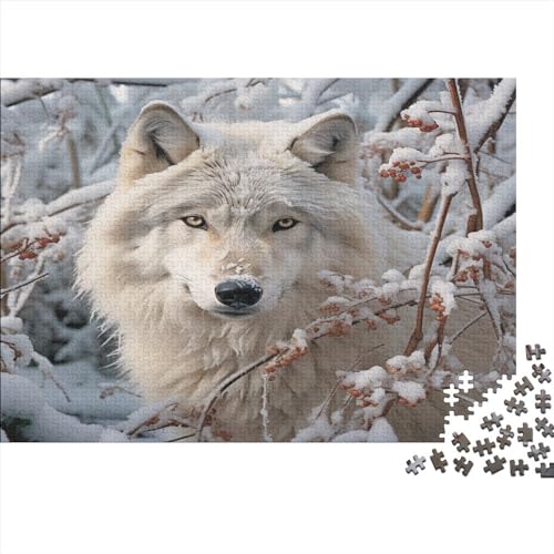 Domineering Arctic Wolf Erwachsene Puzzles 1000 Teile Gifts Home Decor Educational Game Home Decor Geburtstag Family Challenging Games Stress Relief Toy 1000pcs (75x50cm)