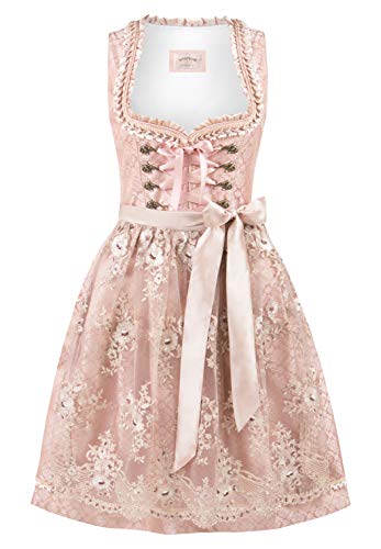 Stockerpoint Damen Dirndl Lilou Kleid für besondere Anlässe, Altrosa, 38