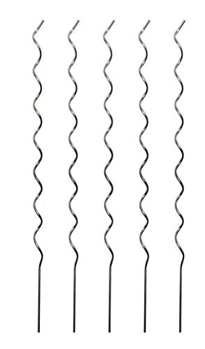 Windhager Tomatenspiralstab-Set Alu, Pflanzstäbe, Rankhilfe für Tomaten Pflanzen Sträucher, Aluminium, 5 Stück, 180cm, 89107