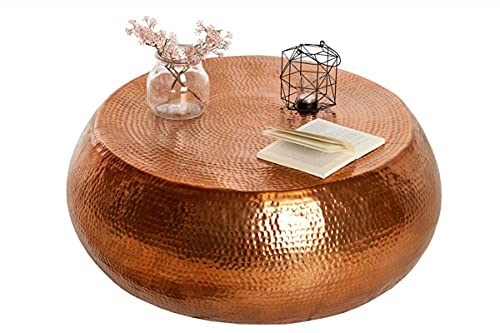 Casa Padrino Luxus Couchtisch Kupfer 82 cm Kupfer - Wohnzimmer Salon Tisch