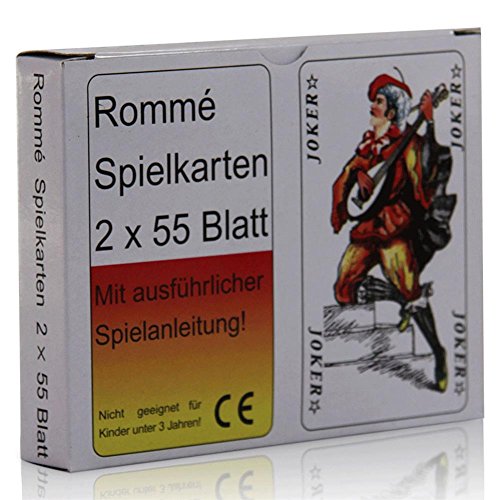 12 x Rommé - Karten 110 Blatt Kartenspiel Spielkarten