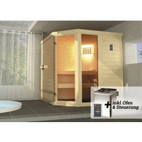 Weka Massivholz-Elementsauna Laukkala 2 Sparset 7,5 kW BioS digi. Steuerung