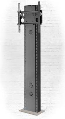 HAGOR Info-Tower Wall - Aufstellung für LCD-/Plasmafernseher - Stahl - Silber, Glanzschwarz - Bildschirmgröße: 116-213 cm (46-84) - Bodenaufstellung
