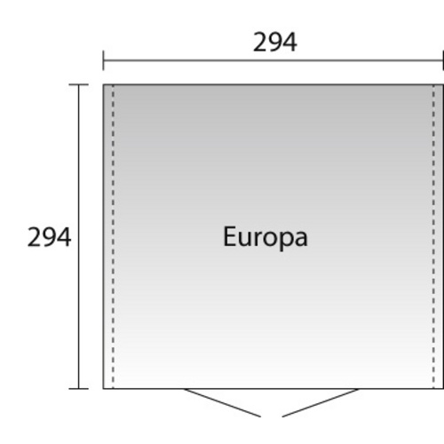 BIOHORT Gerätehaus »Europa Gr. 7«, 16,7 m³, BxT: 316 x 300 cm - grau