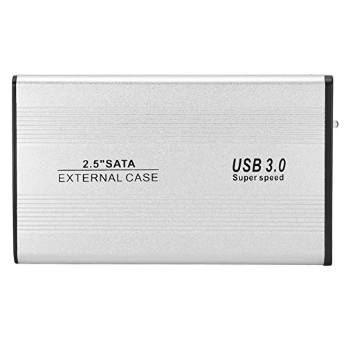 Yctze Tragbare Externe Festplatte, mit LED-Anzeige, externes 2,5-Zoll-HDD-SSD-Gehäuse, kompatibel mit dem Betriebssystem 10/8.1/7(120g)
