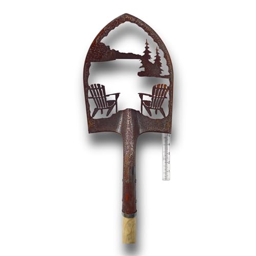 Crispe Edelrost Deko-Schaufel mit Regenmesser - Relax - Gartendekoration für außen, Höhe: 180 cm