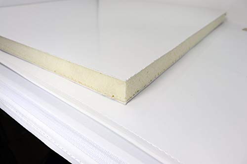 Sandwich-Paneel Kunststoff PVC Platte Sandwichplatten weiss 36 mm 500x500mm (50x100 cm)
