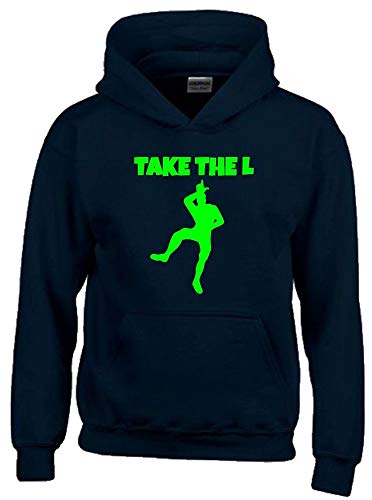 TAKE The L Hoodie Sweatshirt mit Kapuze schwarz-Green Gr.164 cm