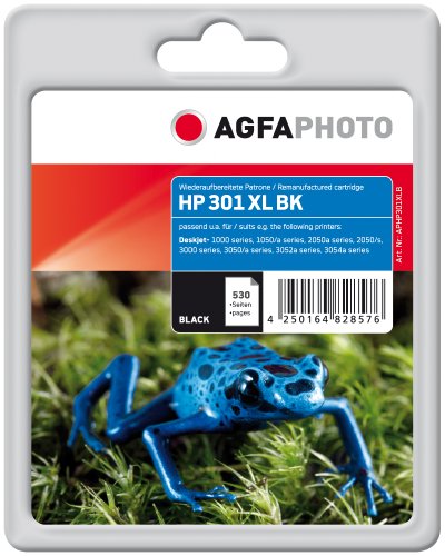 AgfaPhoto APHP301XLB Tinte für HP DJ1050, 15 ml, schwarz, 13.5 x 10.8 x 4