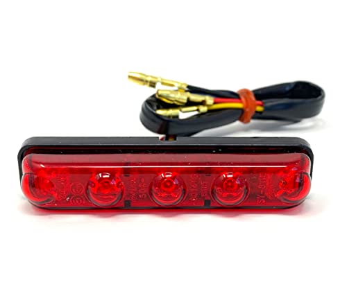 Motorrad LED Stop Rücklicht Running Small Micro Mini Red Lens E-Prüfzeichen