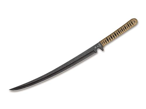 United Cutlery Tan Combat Wakizashi Funktionsschwert aus 420-Edelstahl und Paracord in der Farbe Khaki - 68,70 cm