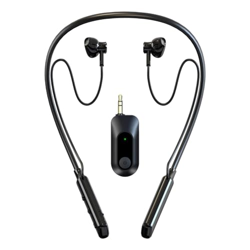 CENMEN Kabellose Überwachungs-Kopfhörer, 2,4 G, Bluetooth, Dual-Modus, Sport, hängender Hals, Stereo-Soundkarte, Ohrrückführung, einfache Installation, einfach zu bedienen