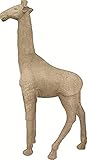 Décopatch XLA01O Träger XL aus Pappmaché, Giraffe in 3D, 80 x 35 x 160 cm, zum Verzieren, Kartonbraun