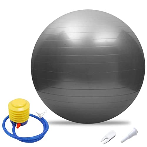 Gymnastikball Yoga Pilates Ball, 45-95cm Balance, Stabilität, Training Physiotherapie Geburtsball Für Yoga, Anti-Burst Gymnastikball, Fitnessstudio, Hausgeschenk Luftpumpe (Grey,95cm/37.40in)