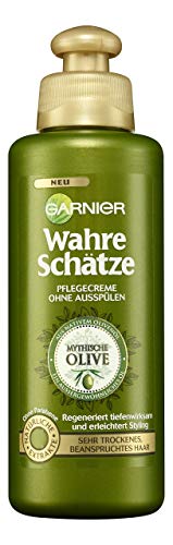 Garnier Wahre Schätze Mythische Olive Pflegecreme ohne Ausspülen, 3er Pack (3 x 200 ml)