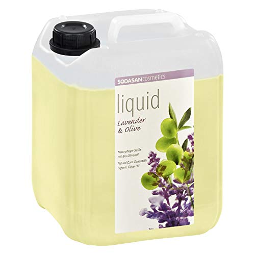 SODASAN LIQUID Lavendel-Olive 5 Liter Kanister - ökologische Bio Olivenöl Seife (Flüssigseife)