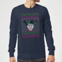 DC Joker Knit Weihnachtspullover - Navy Blau - 5XL - Marineblau