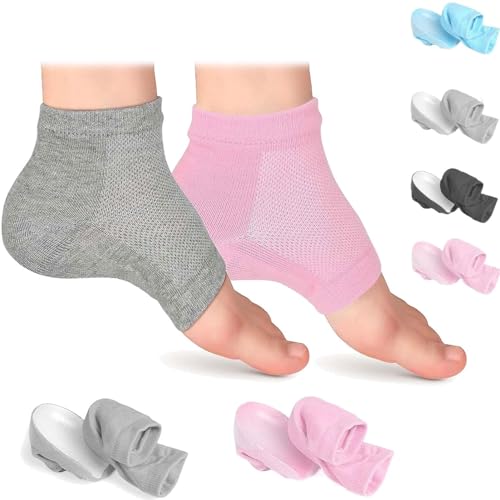 2-Pack Height Max Socks Height Increase Socks Invisible Silicone Shoe Lift Heel Pads Fully Wrapped Inserts Increase Insoles (H,3.5cm)