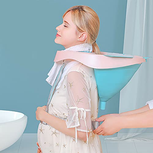 NeNchengLi Tragbares Shampoo-Waschbecken, mobiler Salon pp faltbares Haarwaschbecken zum Waschen von Haaren für behinderte schwangere Frauen Kinder Senioren im Bett und zu Hause