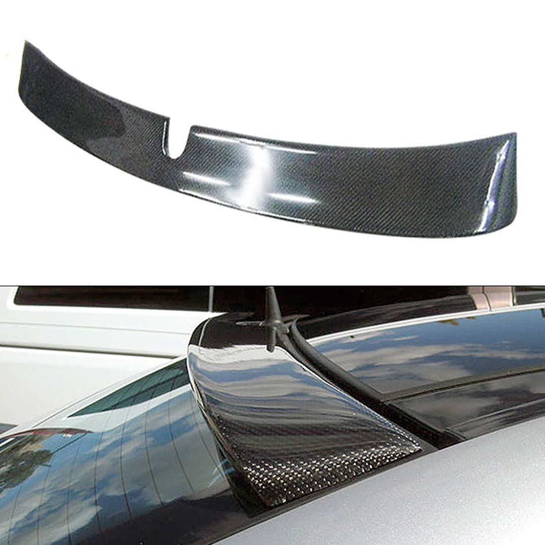 QWASZX Carbon Heckspoiler für B ENZ E-Klasse W211 2003-2009, High Kick Heckflügel Dachspoiler Auto Styling Dekoration Teile