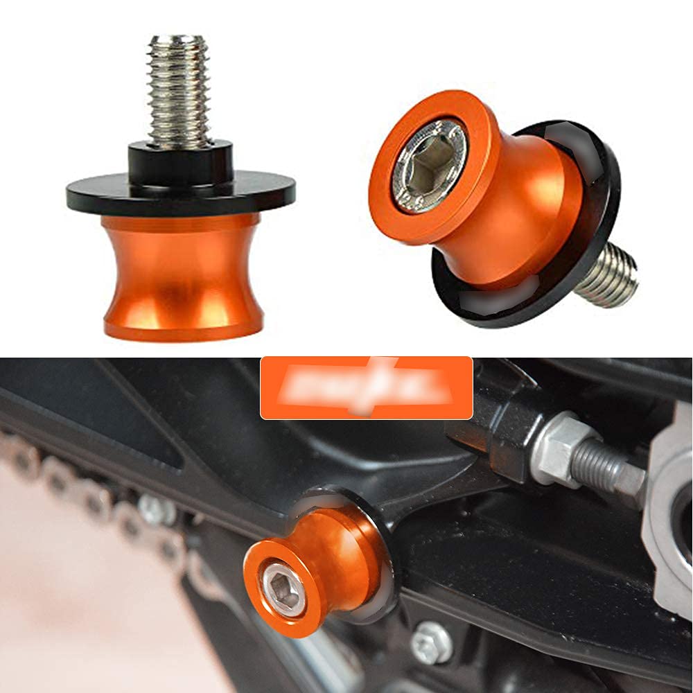 Duke Montageständer Racingadapter M10 10mm Bobbins Ständeraufnahme Für Duke 125 200 250 390 690 790 890 R 990690 Duke R /690 LC4 Supermoto LC4 Enduro /690 SMC（Orange）