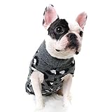 Dibiao Hundepullover Haustier Winterstrickwaren Warme Kleidung Hundestrickwaren mit Guter Elastizität für Weihnachten Straßenkleidung Haushaltskleidung (Gelb Grau Optional)