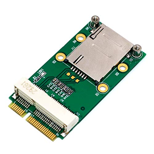 LeHang Mini-PCI-E-Adapter mit SIM-Kartensteckplatz für 3G / 4G, WWAN LTE, GPS-Karte Mit selbstelastischem SIM-Kartenhalter